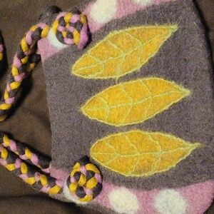 Colorful Felt Shoulder Bag Handmade In Nepal